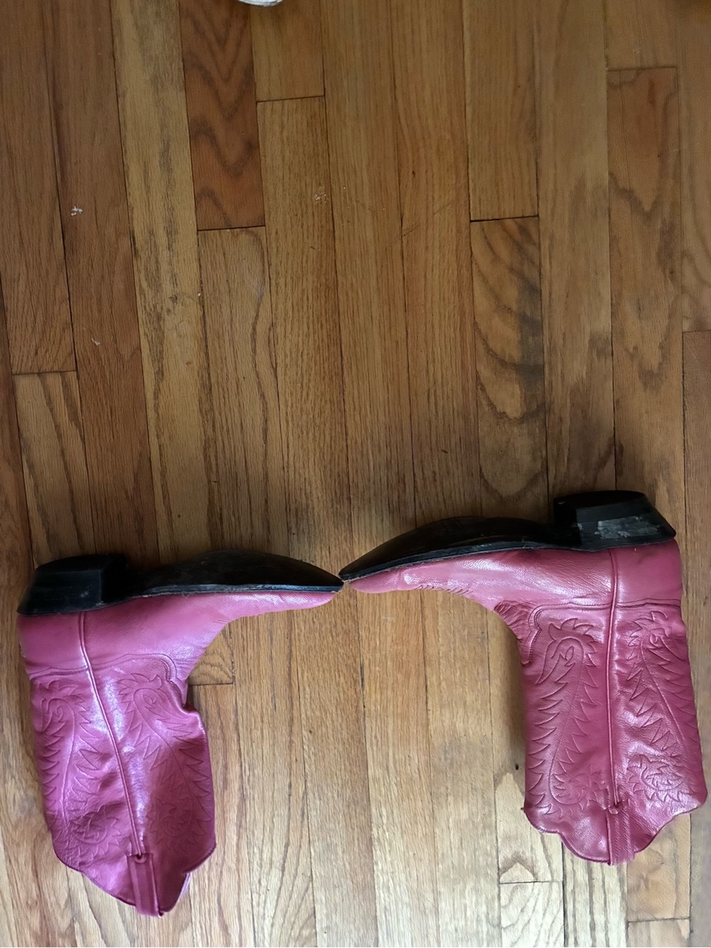 Panhandle Slim Pink Embossed Western Ankle Booties